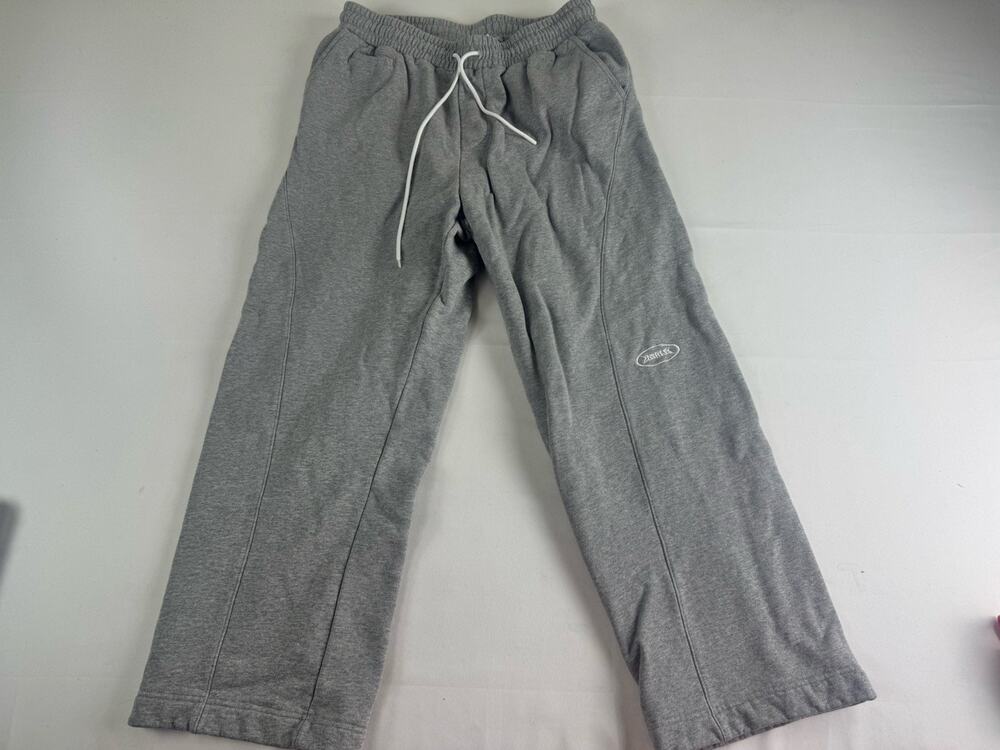 Lushisi Brand Men’s XL Gray Wide Leg Sweatpants Embroidered Logo